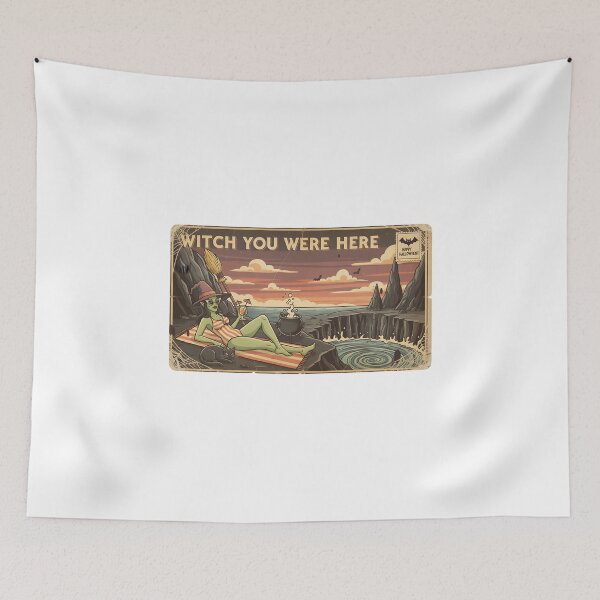 Item preview, Witch You Were Here | Spooky Vacation Parody designed and sold by Stitch Please.