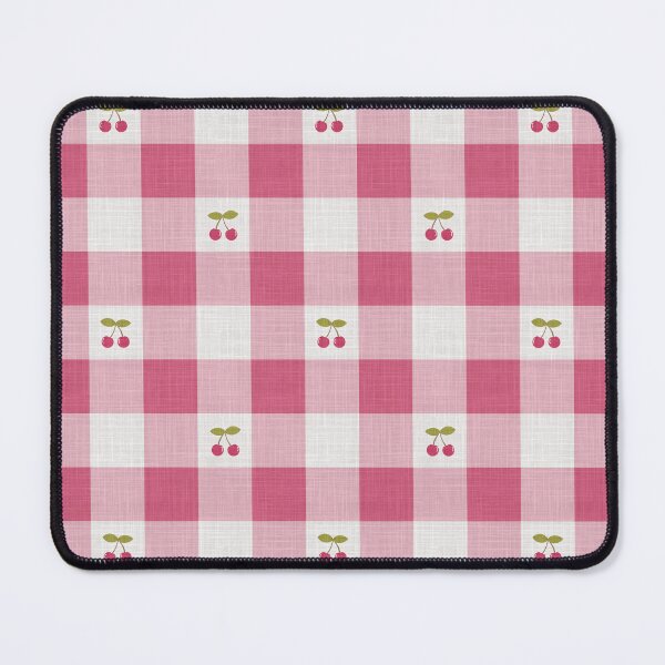Item preview, Cherries on Hot Pink & White Gingham Plaid designed and sold by piptompatternco.