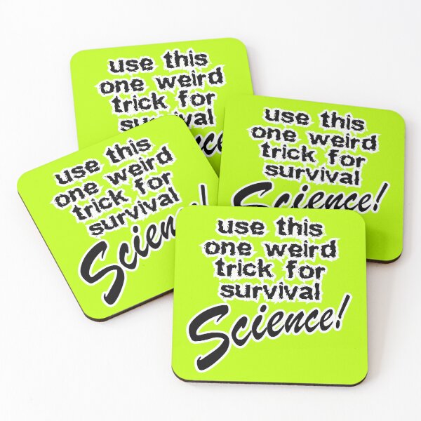 Item preview, use this one weird trick for survival science, lime background designed and sold by mntimg.