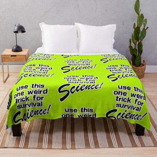 Item preview, use this one weird trick for survival science, lime background designed and sold by mntimg.