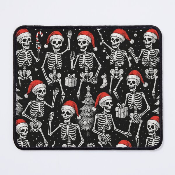 Item preview, Skeleton Christmas Party – Black and White Holiday All Over Print designed and sold by getpressedshirt.