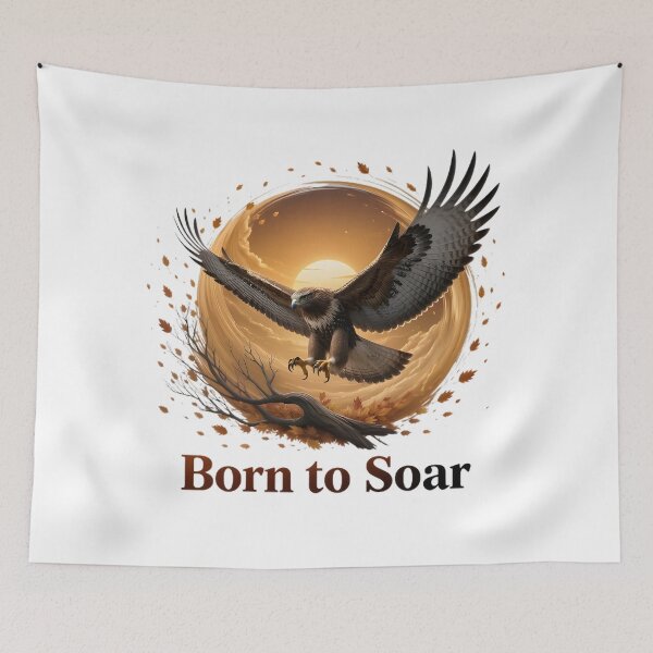 Item preview, Born to Soar Soaring hawk designed and sold by Myfeathers.