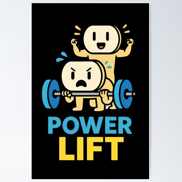 Item preview, Power Lift Funny Gym Workout Outlet Design designed and sold by TheTrendsDesk.