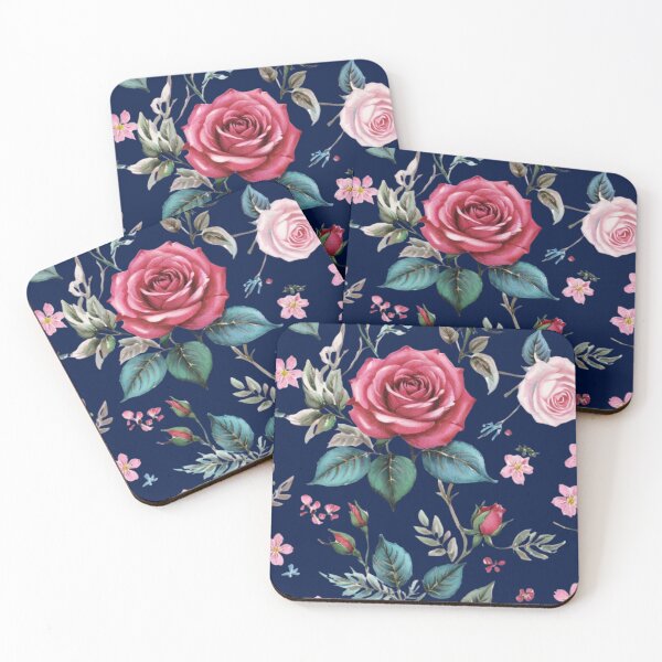 Item preview, Vintage style pink roses designed and sold by Nice-patterns.