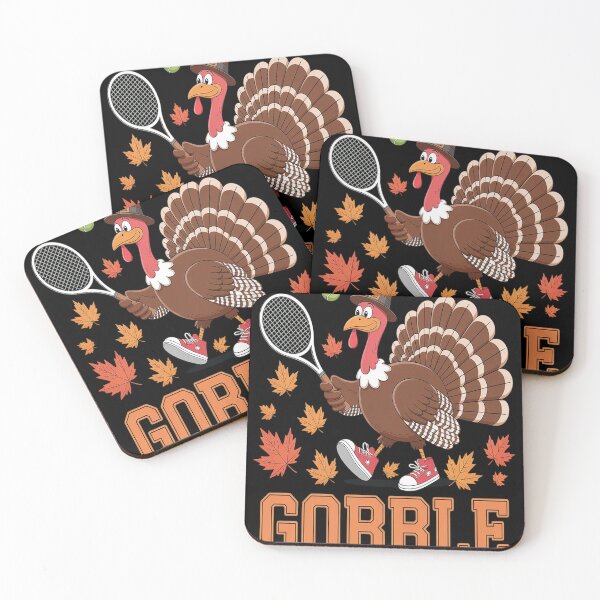 Item preview, Gobble Thanksgiving Turkey Playing Tennis Player designed and sold by VladoZork.