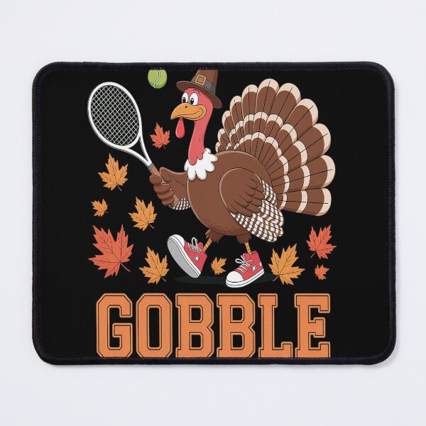 Item preview, Gobble Thanksgiving Turkey Playing Tennis Player designed and sold by VladoZork.
