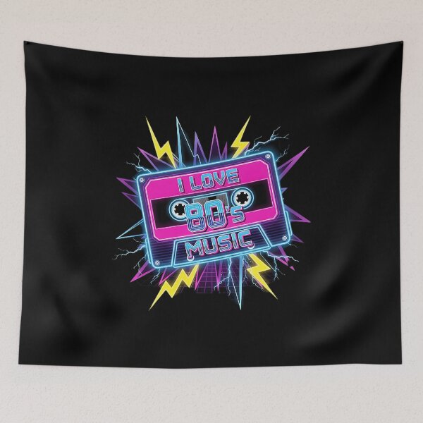 Item preview, I Love 80'S Music  Bright Retro Vibes  designed and sold by BenjaminThiba.