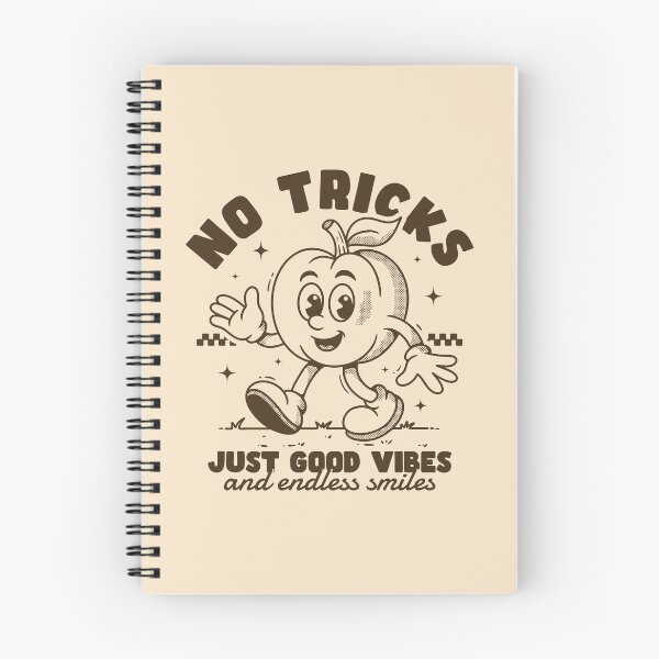 Item preview, No Tricks Just Good Vibes – Retro pumpkin Mascot Vintage Cartoon Style designed and sold by adipra.