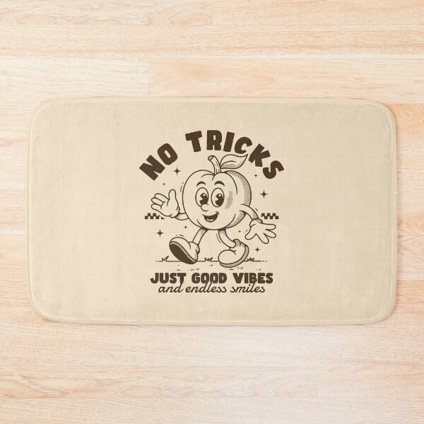 Item preview, No Tricks Just Good Vibes – Retro pumpkin Mascot Vintage Cartoon Style designed and sold by adipra.