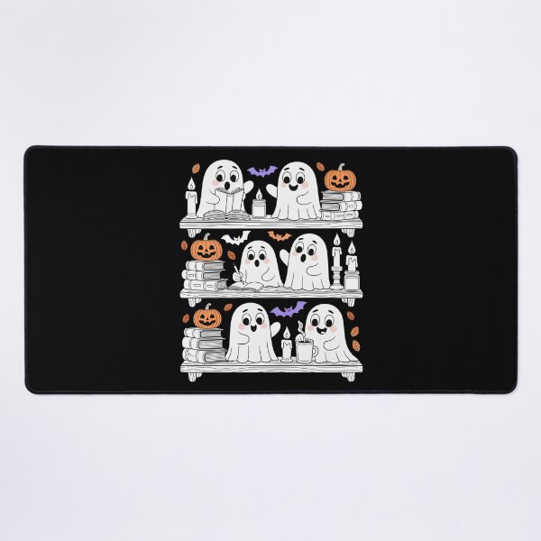 Item preview, Ghosts Reading Book Halloween Bookshelf Spooky Library designed and sold by KonstanKoraner.