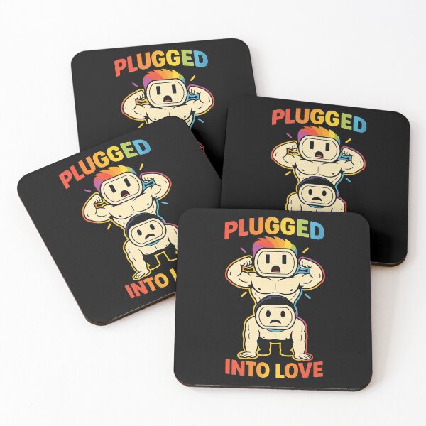 Item preview, Funny Gay Pride Plugged Into Pride Neon Rainbow LGBTQ+ designed and sold by TheTrendsDesk.
