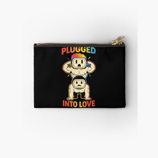Item preview, Funny Gay Pride Plugged Into Pride Neon Rainbow LGBTQ+ designed and sold by TheTrendsDesk.