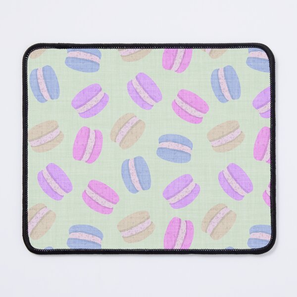 Item preview, Tossed Macarons in Pastel Shades on Soft Green Linen Look Background designed and sold by piptompatternco.