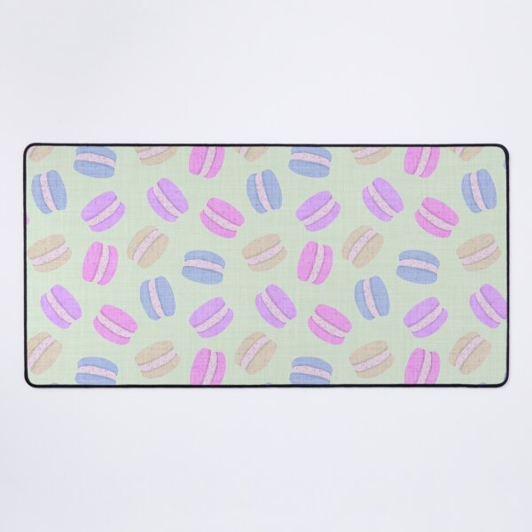 Item preview, Tossed Macarons in Pastel Shades on Soft Green Linen Look Background designed and sold by piptompatternco.