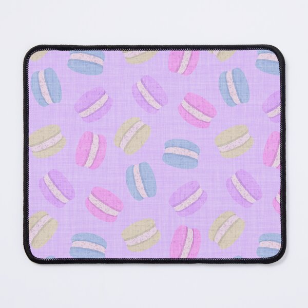 Item preview, Tossed Macarons in Pastel Shades on Soft Lavender Mauve Lilac Linen Look Background designed and sold by piptompatternco.