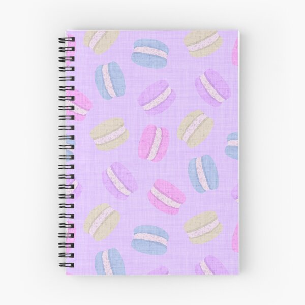 Item preview, Tossed Macarons in Pastel Shades on Soft Lavender Mauve Lilac Linen Look Background designed and sold by piptompatternco.