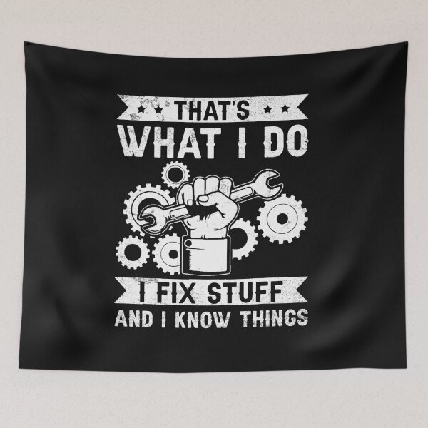 Item preview, Mechanic Quote T-Shirt – I Fix Stuff and I Know Things designed and sold by TinaMDedrick.