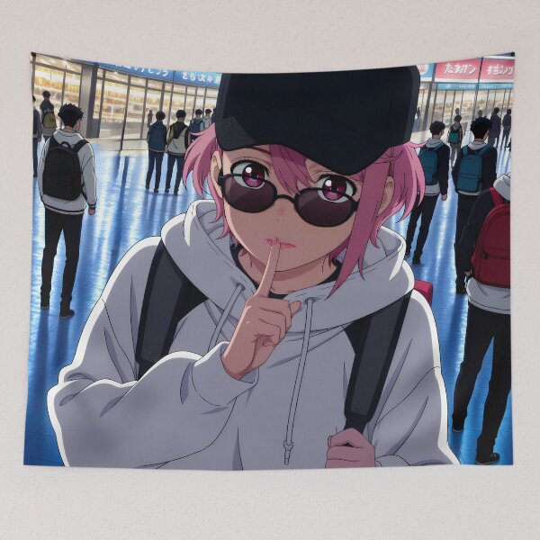 Item preview, Aira Shiratori Urban Stealth Hoodie Night Dandadan designed and sold by Raslbazola.