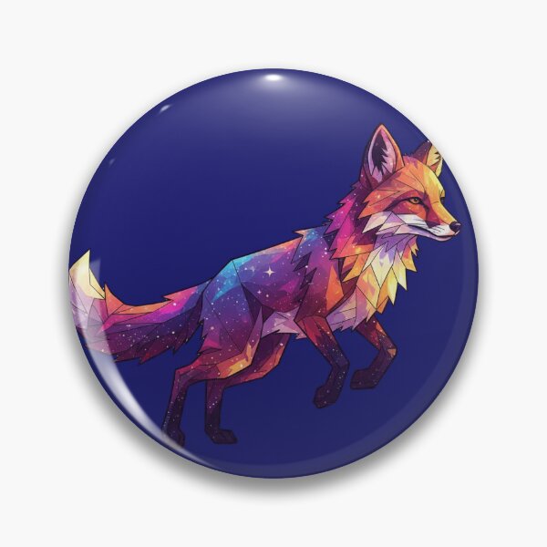 Item preview, Cosmic Fox – Low-Poly Geometric Galaxy Digital Art designed and sold by Cosmic Critters Decals.