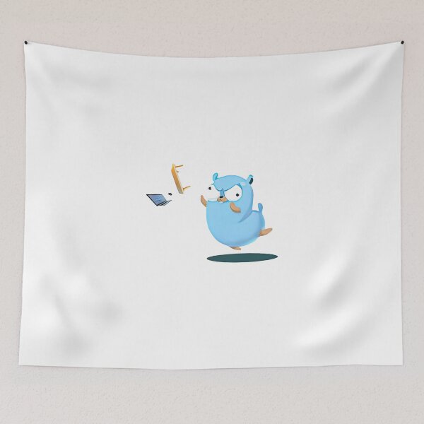 Item preview, Golang Gopher Go Rage designed and sold by MarlinConroy.