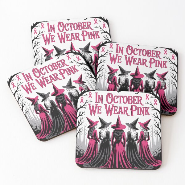 Item preview, In October We Wear Pink Breast Cancer Awareness Pink Halloween designed and sold by VladoZork.