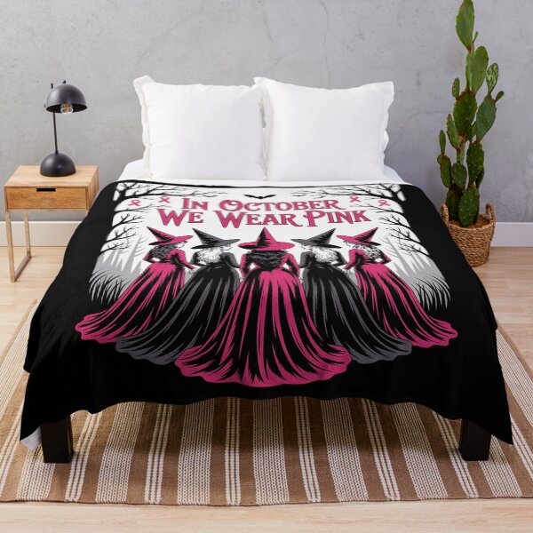 Item preview, In October We Wear Pink Breast Cancer Awareness Pink Halloween designed and sold by VladoZork.