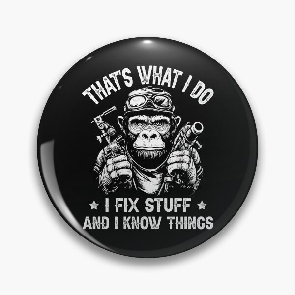 Item preview, Funny Mechanic Monkey T-Shirt – I Fix Stuff and I Know Things designed and sold by TinaMDedrick.