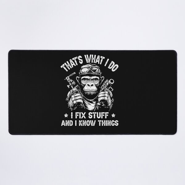 Item preview, Funny Mechanic Monkey T-Shirt – I Fix Stuff and I Know Things designed and sold by TinaMDedrick.