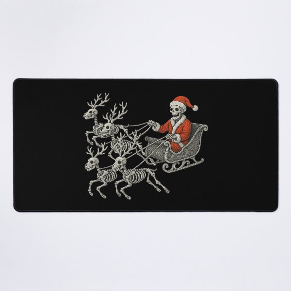 Item preview, Skeleton Santa’s Sleigh Ride – Gothic Christmas Design designed and sold by getpressedshirt.