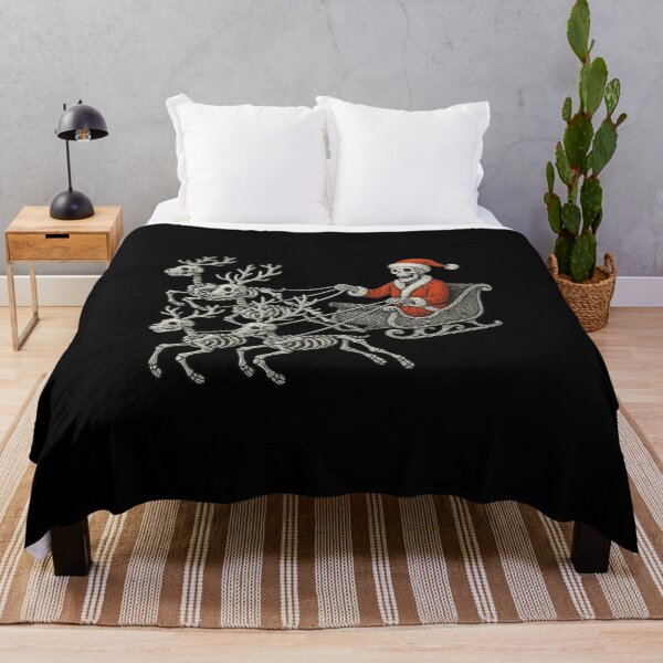 Item preview, Skeleton Santa’s Sleigh Ride – Gothic Christmas Design designed and sold by getpressedshirt.
