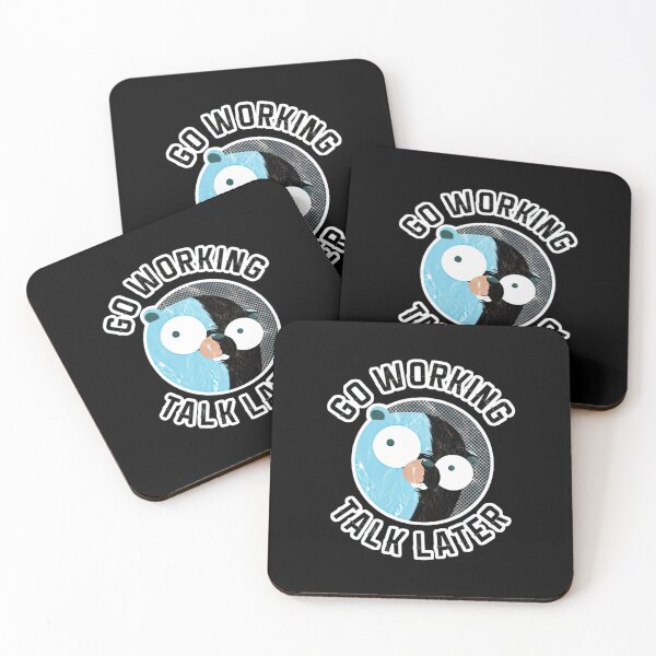 Item preview, Golang Gopher Go Working Talk Later designed and sold by MarlinConroy.