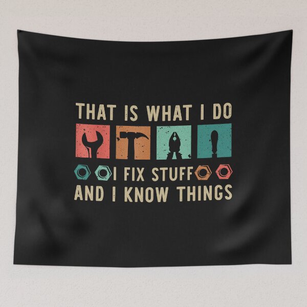 Item preview, Retro Mechanic T-Shirt – I Fix Stuff and I Know Things designed and sold by TinaMDedrick.