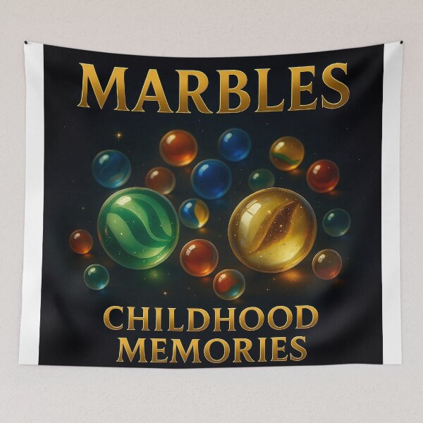 Item preview, Childhood memories - colorful glass marbles photography designed and sold by BlackArtMedia.