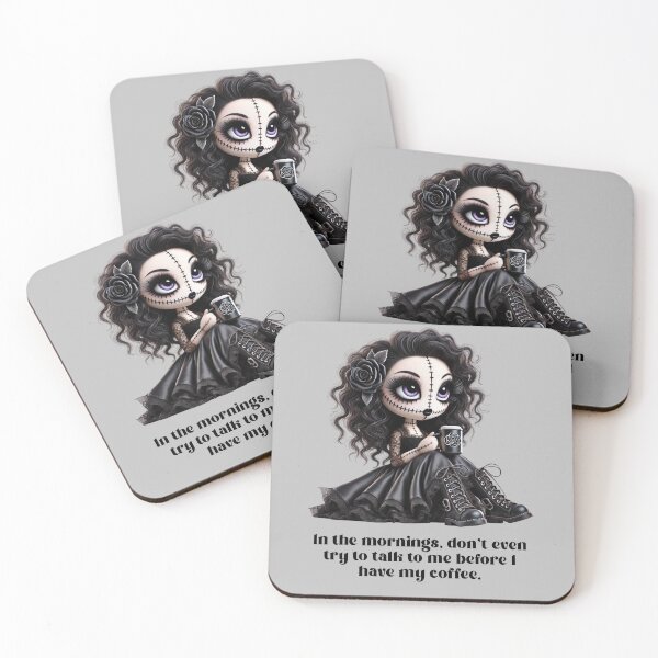 Item preview, Creepy Doll Coffee designed and sold by WyrddandWonderful.