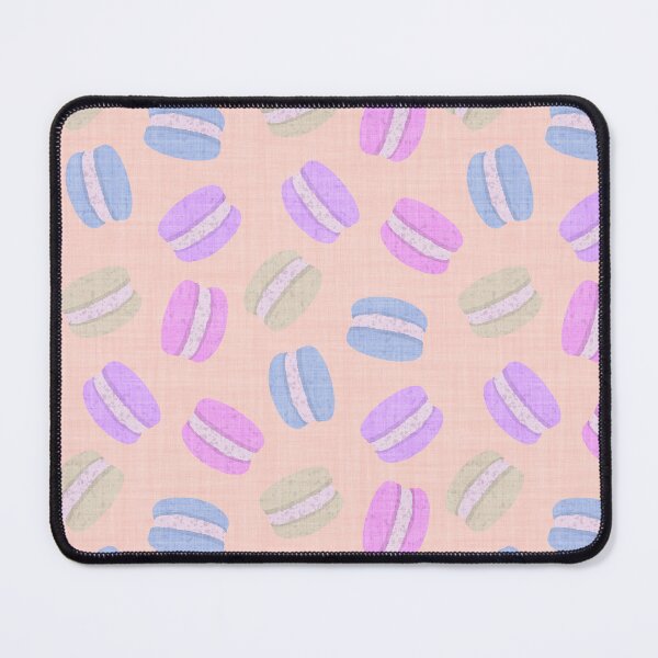 Item preview, Tossed Macarons in Pastel Shades on Soft Pale Peach Apricot Linen Look Background designed and sold by piptompatternco.