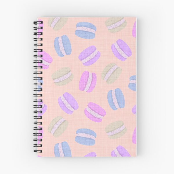 Item preview, Tossed Macarons in Pastel Shades on Soft Pale Peach Apricot Linen Look Background designed and sold by piptompatternco.
