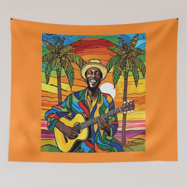 Item preview, "Jimmy Cliff: Caribbean Vibes and Reggae Rhythms" designed and sold by Artisticanvas.