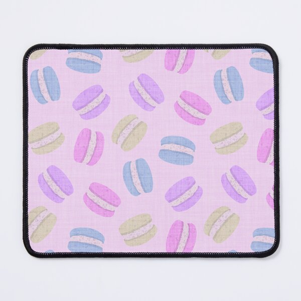 Item preview, Tossed Macarons in Pastel Shades on Soft Pale Baby Pink Linen Look Background designed and sold by piptompatternco.
