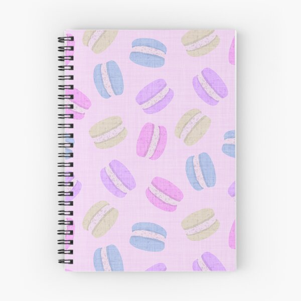 Item preview, Tossed Macarons in Pastel Shades on Soft Pale Baby Pink Linen Look Background designed and sold by piptompatternco.
