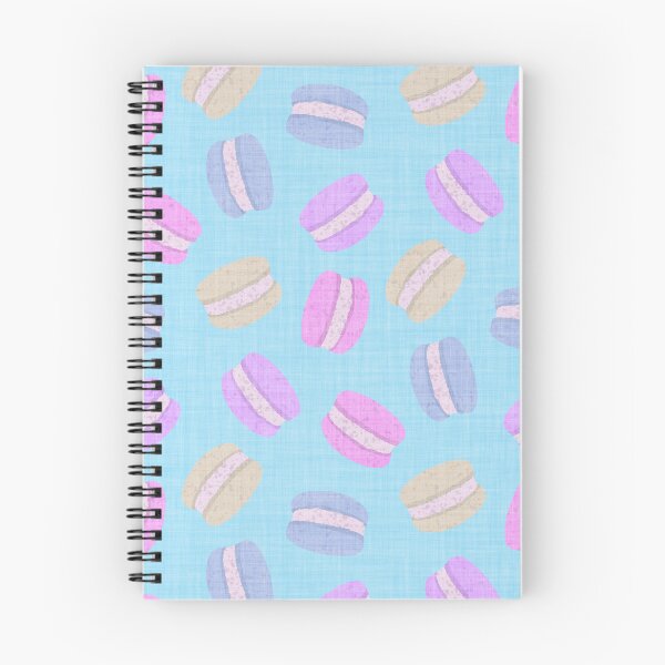 Item preview, Tossed Macarons in Pastel Shades on Aqua Turquoise Blue Linen Look Background designed and sold by piptompatternco.