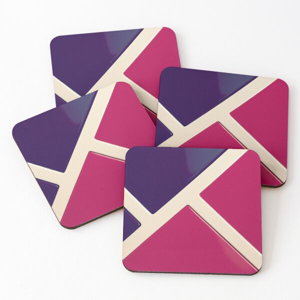 Item preview, Glossy purple and red tiles with cream grout designed and sold by SassyArtistry.