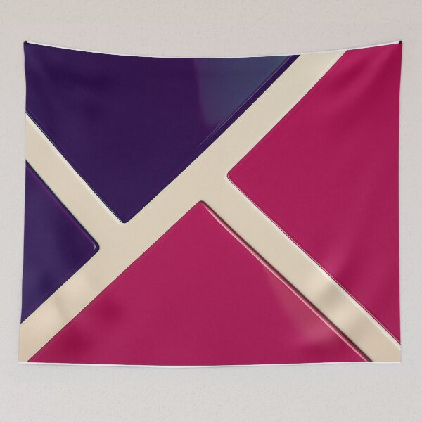 Item preview, Glossy purple and red tiles with cream grout designed and sold by SassyArtistry.