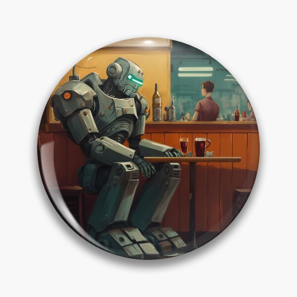 Item preview, Robot at Diner designed and sold by BinormalStuidos.
