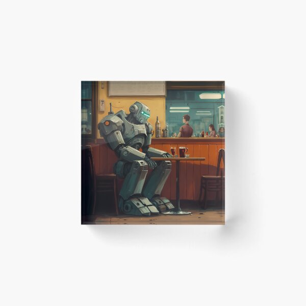 Item preview, Robot at Diner designed and sold by BinormalStuidos.