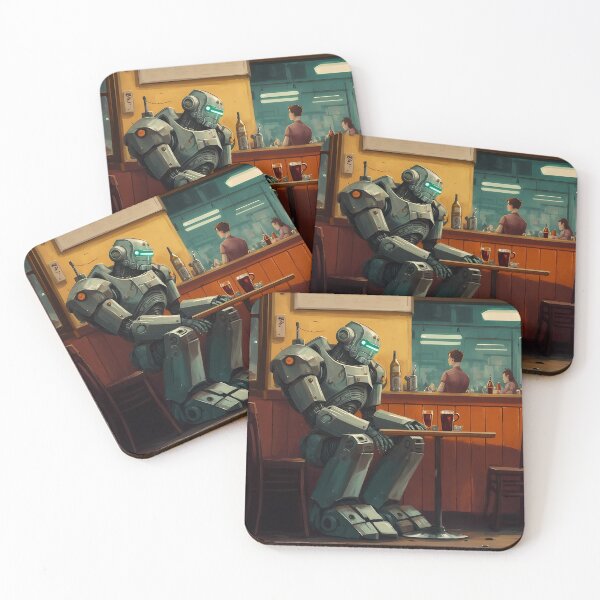 Item preview, Robot at Diner designed and sold by BinormalStuidos.