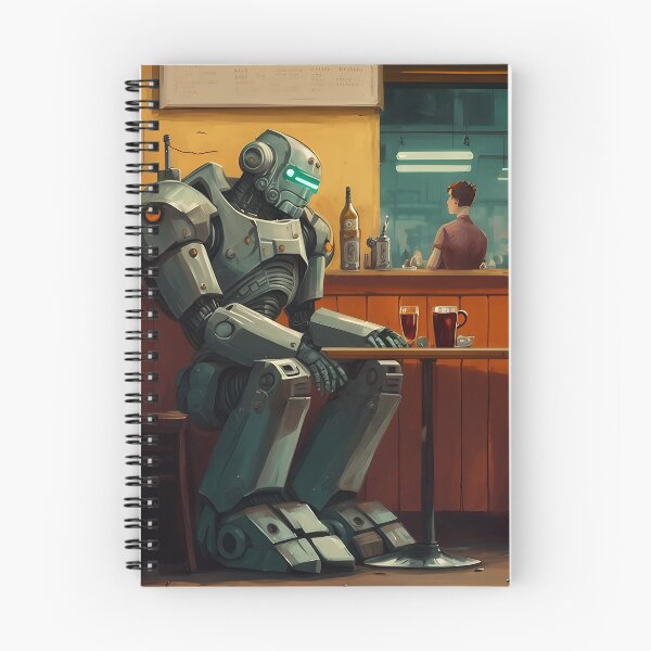 Item preview, Robot at Diner designed and sold by BinormalStuidos.