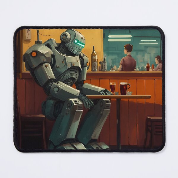 Item preview, Robot at Diner designed and sold by BinormalStuidos.