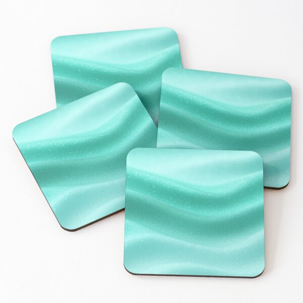 Item preview, Turquoise satin waves with glitter highlights designed and sold by SassyArtistry.