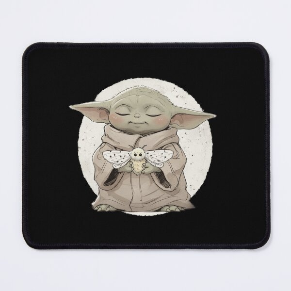 Item preview, BABY YODA WITH WOOLLY BEAR MOTH (SPILOSOMA VIRGINICA) designed and sold by LIS AND MELIVERSO.