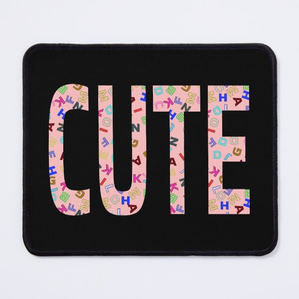 Item preview, Bright and cheerful floral “CUTE” typography design with colorful flowers |Cute Floral Text Design designed and sold by Swati's Digital Den.